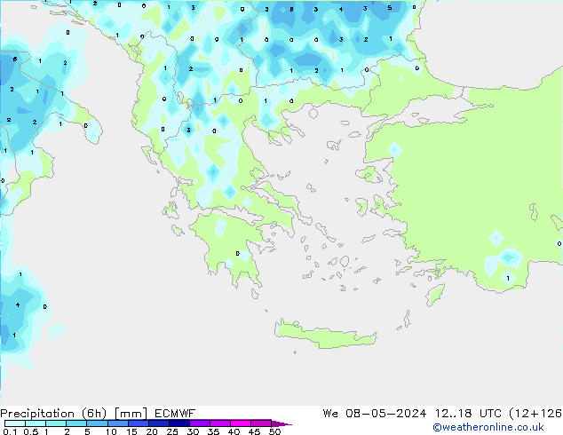 Z500/Yağmur (+YB)/Z850 ECMWF Çar 08.05.2024 18 UTC