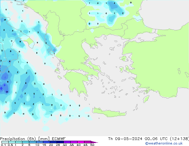 Z500/Yağmur (+YB)/Z850 ECMWF Per 09.05.2024 06 UTC