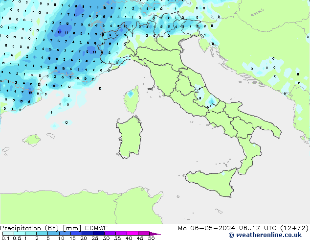 Z500/Rain (+SLP)/Z850 ECMWF  06.05.2024 12 UTC