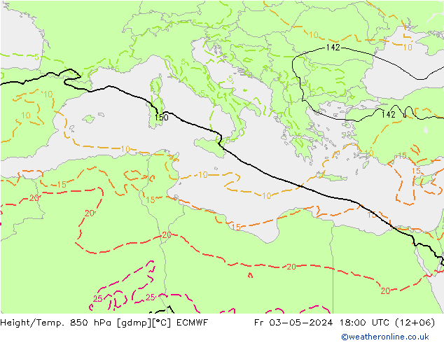 Z500/Rain (+SLP)/Z850 ECMWF  03.05.2024 18 UTC