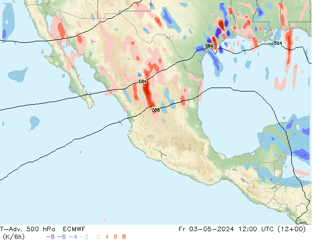 T-Adv. 500 hPa ECMWF vie 03.05.2024 12 UTC