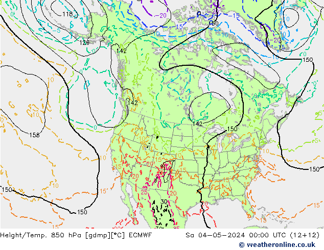 Z500/Rain (+SLP)/Z850 ECMWF sam 04.05.2024 00 UTC