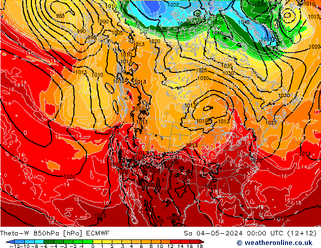 Theta-W 850hPa ECMWF Sa 04.05.2024 00 UTC