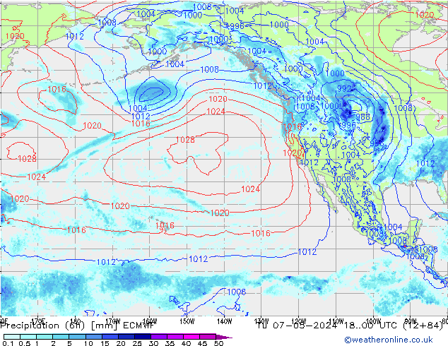 Z500/Rain (+SLP)/Z850 ECMWF mar 07.05.2024 00 UTC