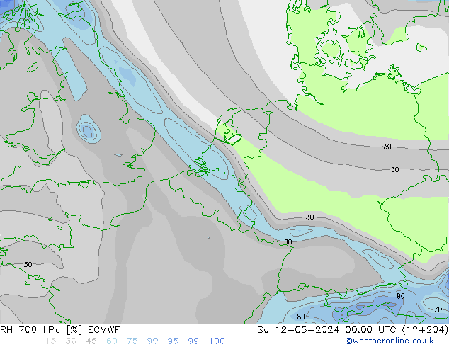 RH 700 hPa ECMWF So 12.05.2024 00 UTC