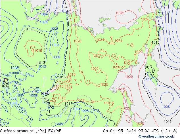 ciśnienie ECMWF so. 04.05.2024 03 UTC