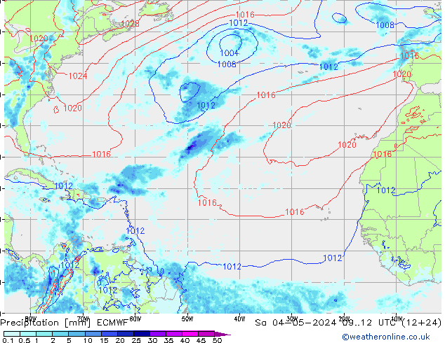 Precipitation ECMWF Sa 04.05.2024 12 UTC