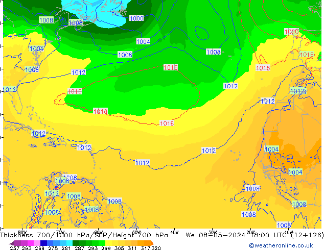 Thck 700-1000 hPa ECMWF We 08.05.2024 18 UTC