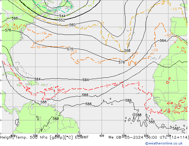 Z500/Rain (+SLP)/Z850 ECMWF ��� 08.05.2024 06 UTC