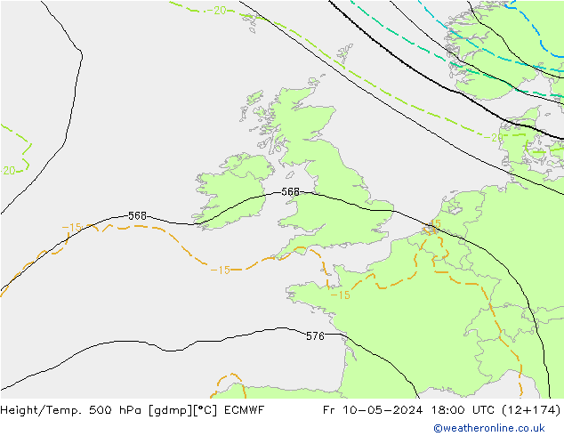 Z500/Regen(+SLP)/Z850 ECMWF vr 10.05.2024 18 UTC