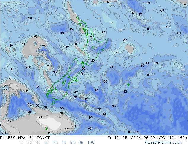 RH 850 hPa ECMWF pt. 10.05.2024 06 UTC