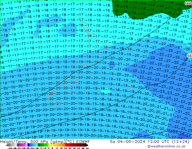 Z500/Rain (+SLP)/Z850 ECMWF Sa 04.05.2024 12 UTC