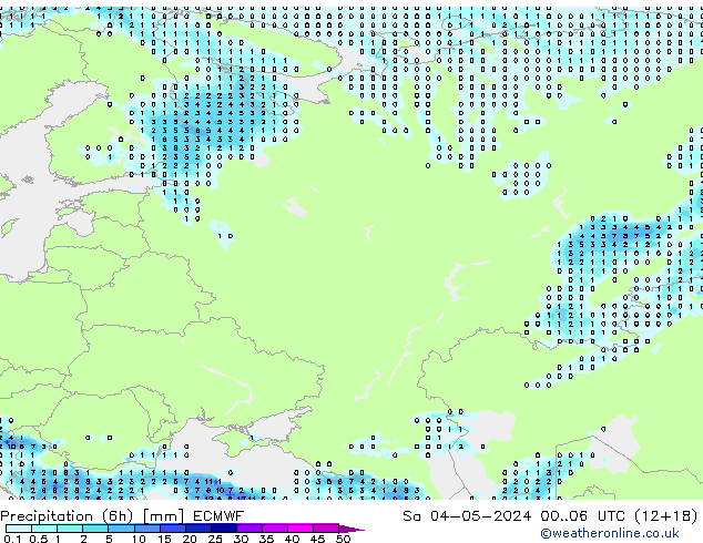 Z500/Rain (+SLP)/Z850 ECMWF sab 04.05.2024 06 UTC