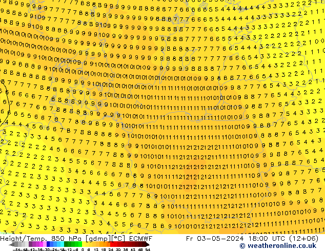 Z500/Rain (+SLP)/Z850 ECMWF pt. 03.05.2024 18 UTC