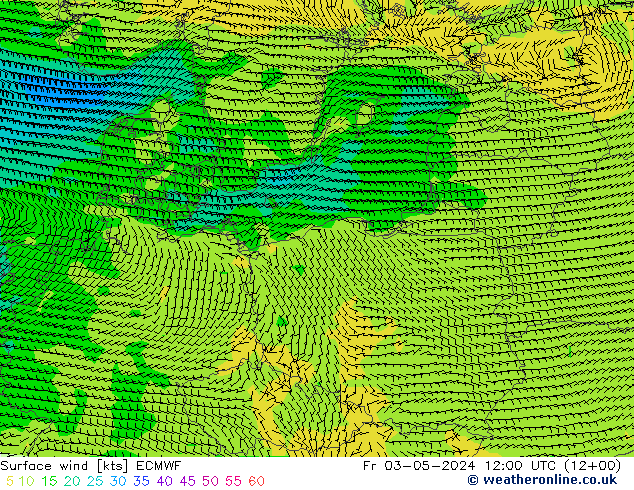 Surface wind ECMWF Fr 03.05.2024 12 UTC