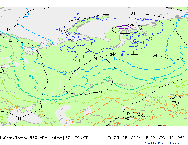 Z500/Rain (+SLP)/Z850 ECMWF Sex 03.05.2024 18 UTC