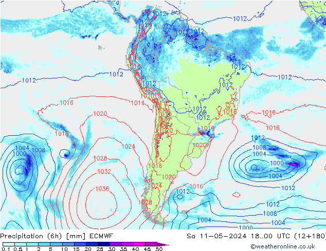 Z500/Regen(+SLP)/Z850 ECMWF za 11.05.2024 00 UTC