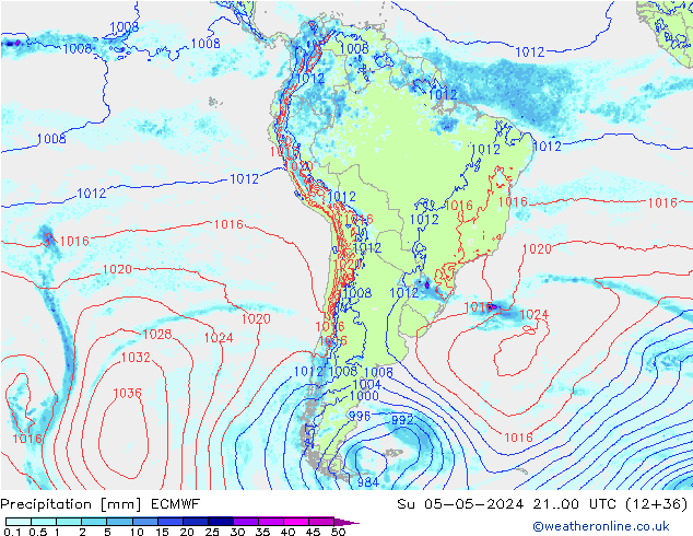 Précipitation ECMWF dim 05.05.2024 00 UTC
