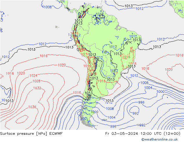 Surface pressure ECMWF Fr 03.05.2024 12 UTC