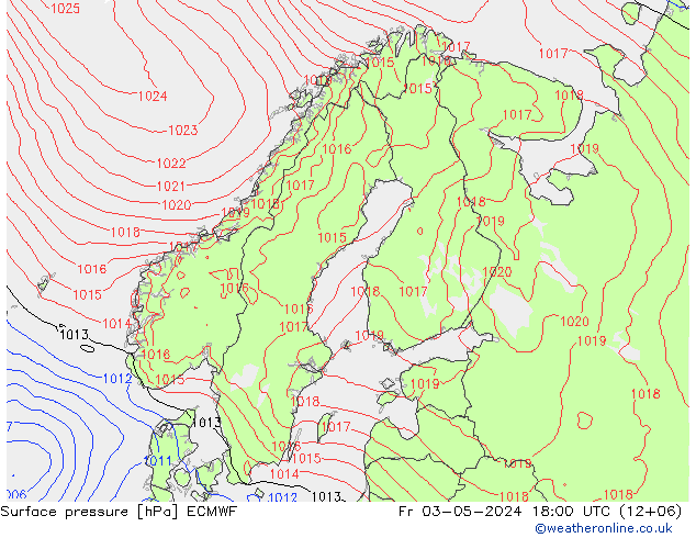 Surface pressure ECMWF Fr 03.05.2024 18 UTC