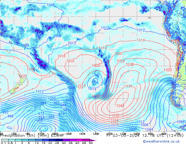 Z500/Rain (+SLP)/Z850 ECMWF Fr 03.05.2024 18 UTC