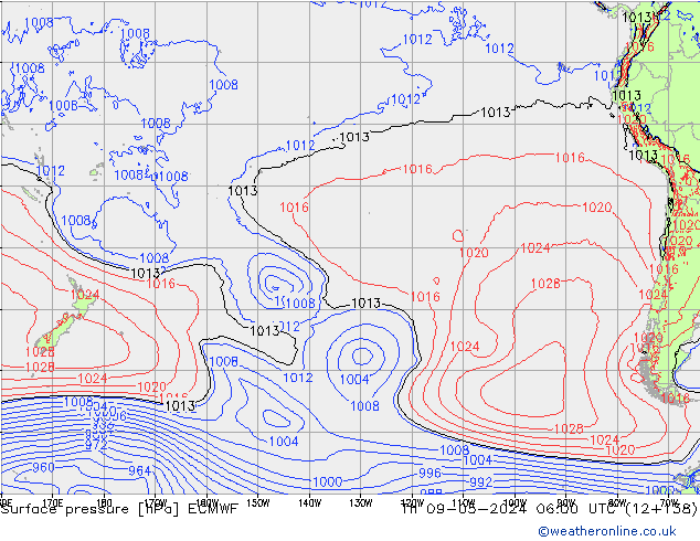 Yer basıncı ECMWF Per 09.05.2024 06 UTC
