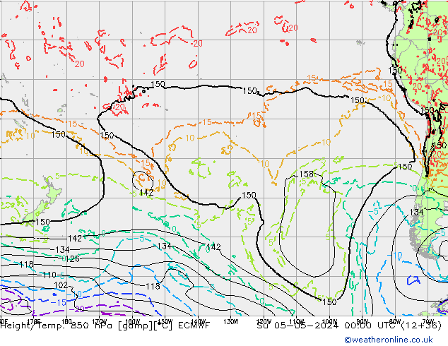 Z500/Rain (+SLP)/Z850 ECMWF Su 05.05.2024 00 UTC