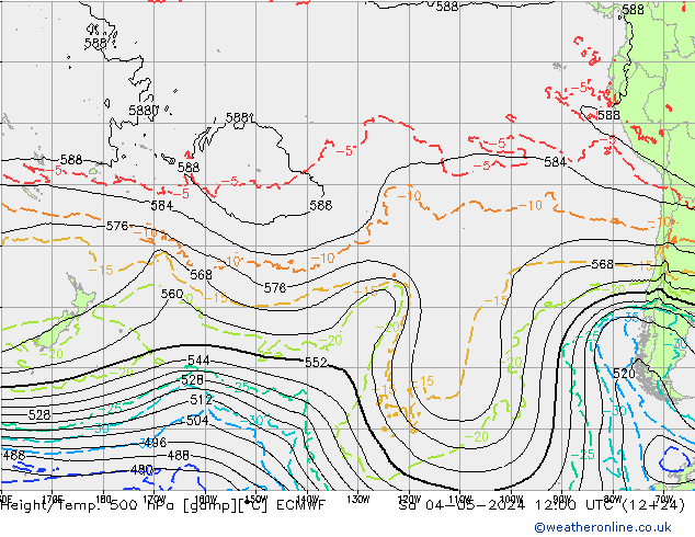 Height/Temp. 500 hPa ECMWF  04.05.2024 12 UTC