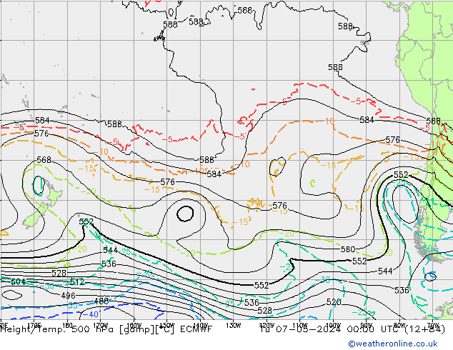 Z500/Rain (+SLP)/Z850 ECMWF Tu 07.05.2024 00 UTC