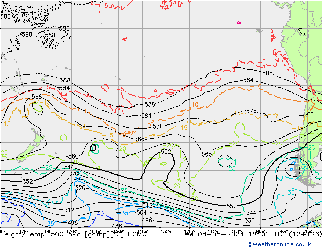 Z500/Rain (+SLP)/Z850 ECMWF śro. 08.05.2024 18 UTC