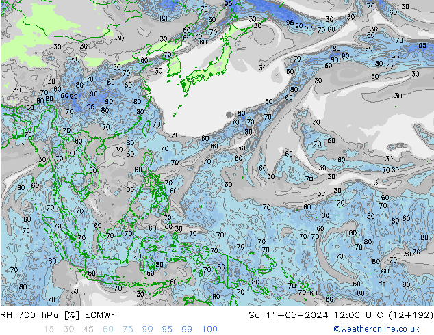 700 hPa Nispi Nem ECMWF Cts 11.05.2024 12 UTC