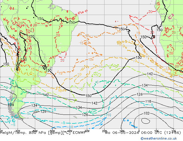 Z500/Rain (+SLP)/Z850 ECMWF пн 06.05.2024 06 UTC