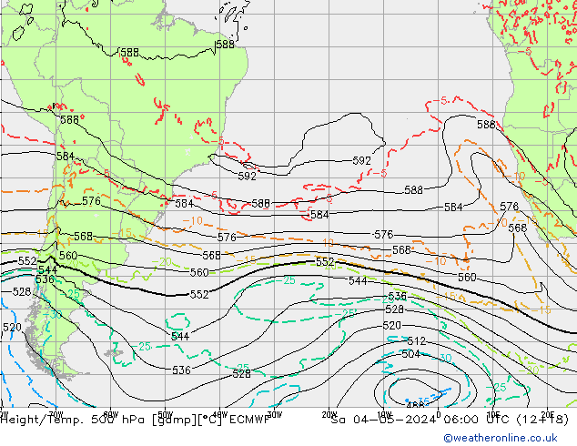 Z500/Rain (+SLP)/Z850 ECMWF  04.05.2024 06 UTC