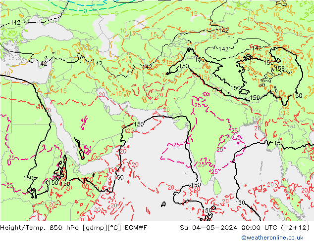 Z500/Rain (+SLP)/Z850 ECMWF sam 04.05.2024 00 UTC