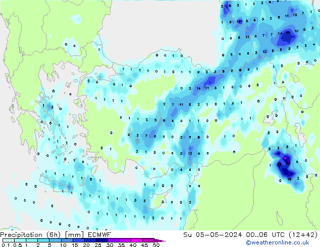 Z500/Rain (+SLP)/Z850 ECMWF Ne 05.05.2024 06 UTC