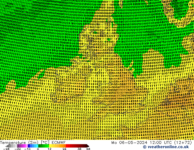 Temperatura (2m) ECMWF lun 06.05.2024 12 UTC