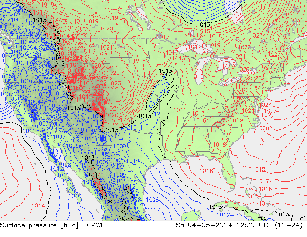 Surface pressure ECMWF Sa 04.05.2024 12 UTC