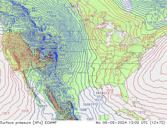 Pressione al suolo ECMWF lun 06.05.2024 12 UTC