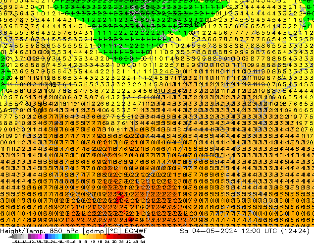 Z500/Rain (+SLP)/Z850 ECMWF  04.05.2024 12 UTC