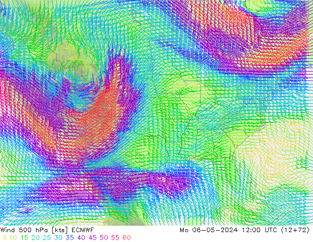 Wind 500 hPa ECMWF ma 06.05.2024 12 UTC