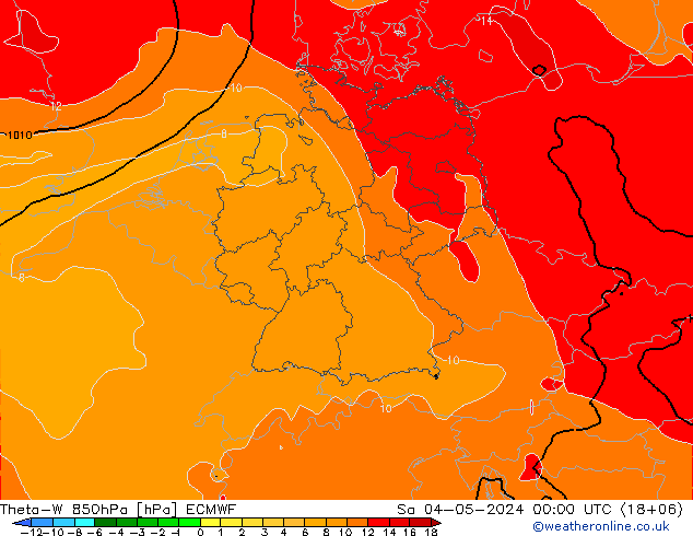 Theta-W 850hPa ECMWF sáb 04.05.2024 00 UTC