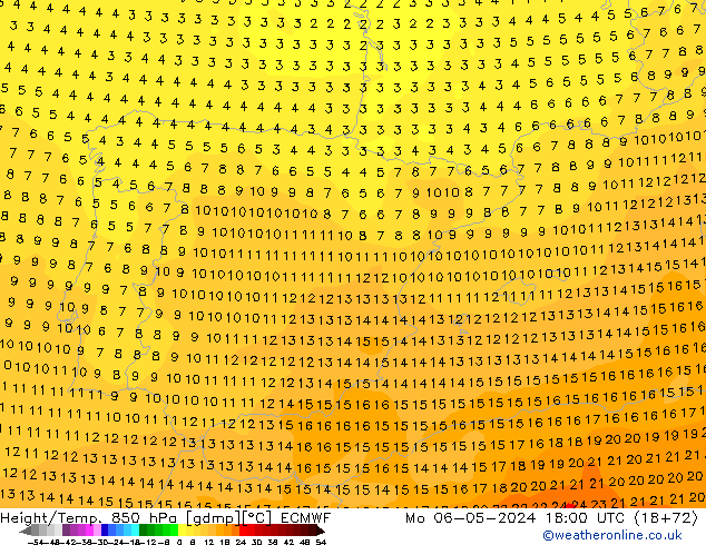 Z500/Rain (+SLP)/Z850 ECMWF  06.05.2024 18 UTC