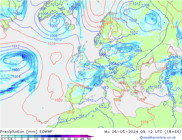 opad ECMWF pon. 06.05.2024 12 UTC