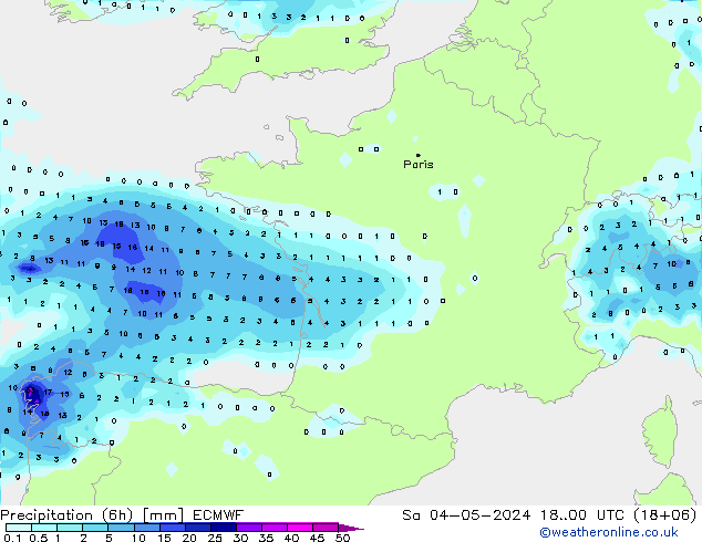 Yağış (6h) ECMWF Cts 04.05.2024 00 UTC