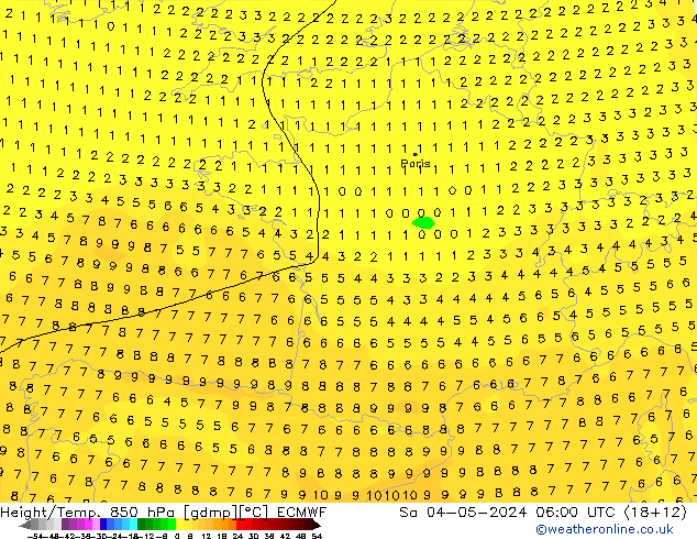 Z500/Rain (+SLP)/Z850 ECMWF Sáb 04.05.2024 06 UTC