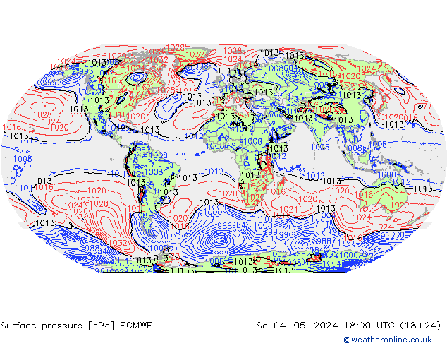 Bodendruck ECMWF Sa 04.05.2024 18 UTC