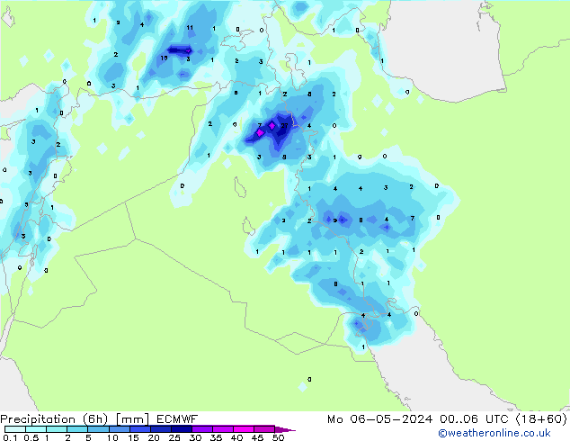 Z500/Rain (+SLP)/Z850 ECMWF пн 06.05.2024 06 UTC