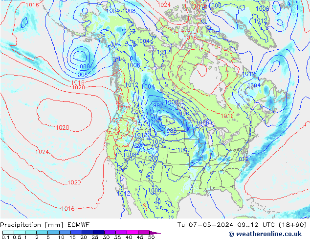 Precipitación ECMWF mar 07.05.2024 12 UTC