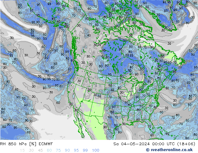 RH 850 hPa ECMWF Sa 04.05.2024 00 UTC