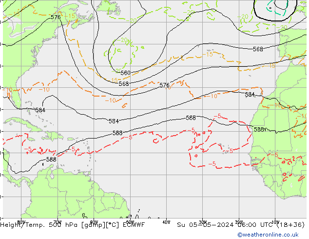 Z500/Rain (+SLP)/Z850 ECMWF So 05.05.2024 06 UTC